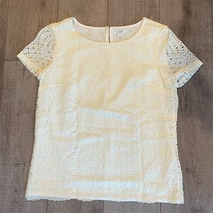 J. Crew Cream Lace Shirt